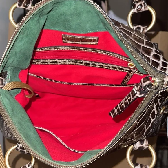 Hard to find!! Dooney & Bourke Croco Fino satchel. Brown crocodile. - Picture 5 of 8